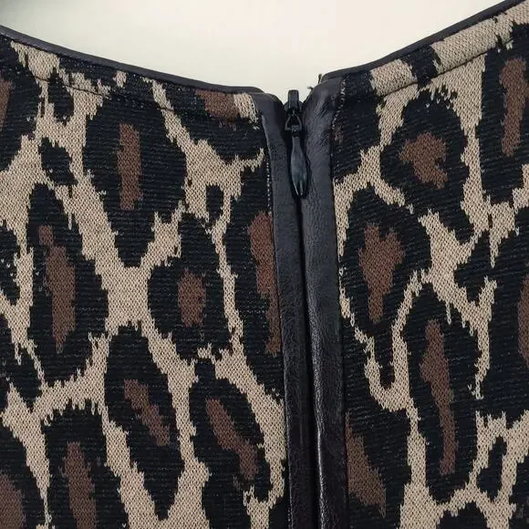 Sara Campbell Leopard Print Bodycon Dress Women's Size XS Black Brown - Picture 6 of 8